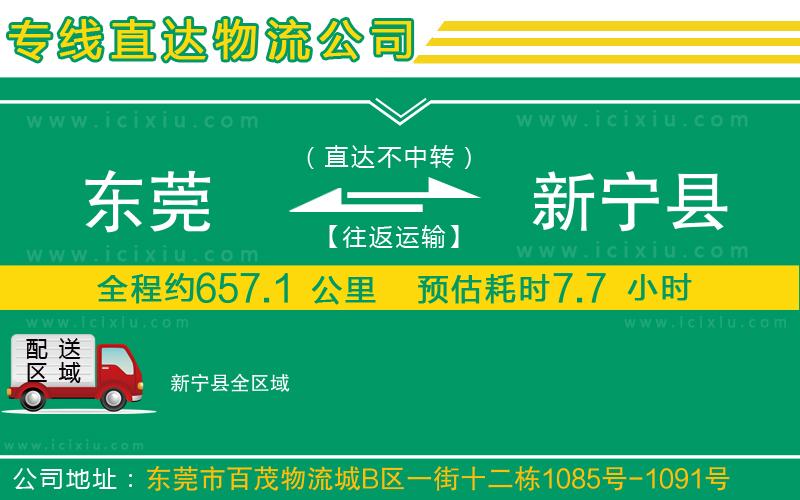 東莞到新寧縣貨運公司